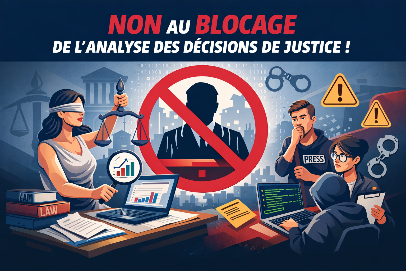 Contre les restrictions à l’analyse des décisions de justice (projet de loi n°8721)